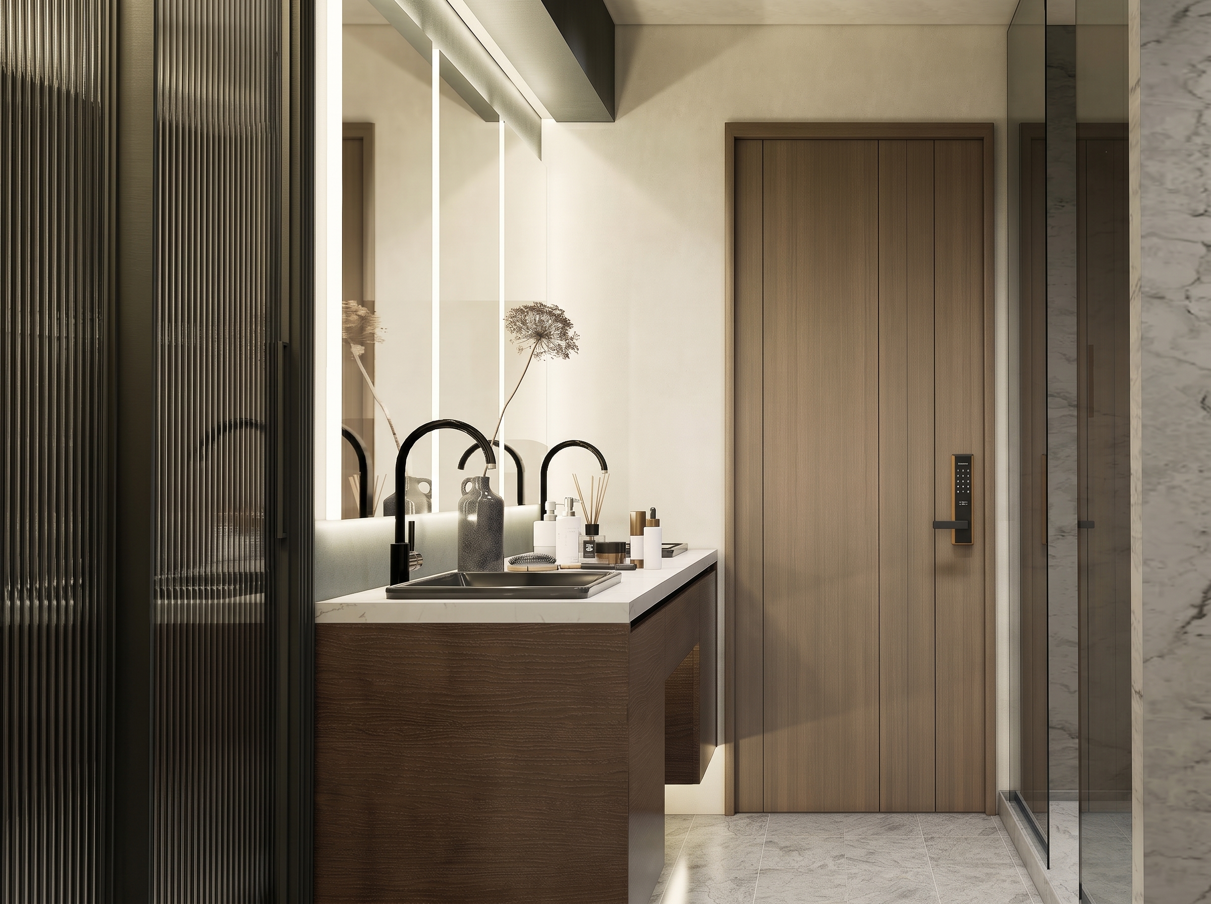 Atrium Modern Vanities floating wood bathroom