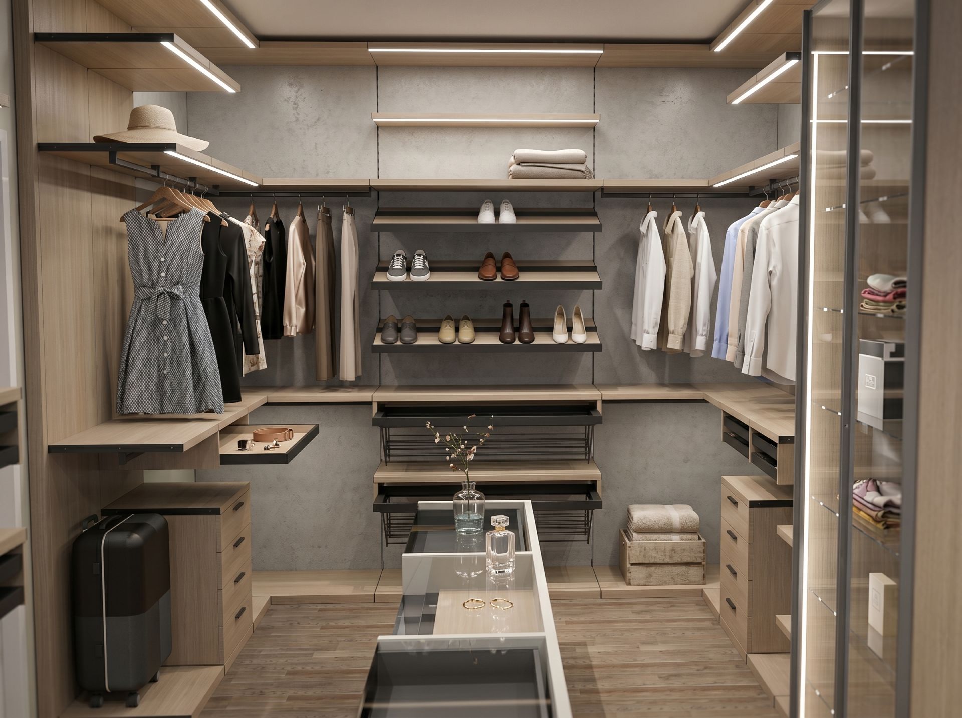 Atrium Modern Closet Rovere Sabbia