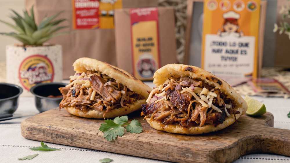 Arepas con pernil